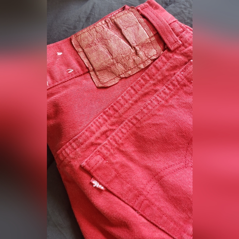 80's 501 Levi's - Red 28Wx34L